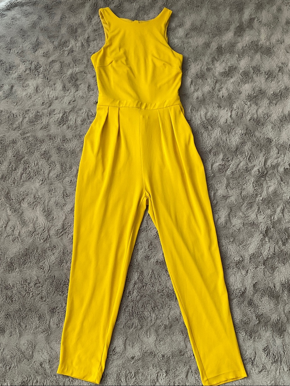 H&M Bright Yellow Sleeveless Jumpsuit